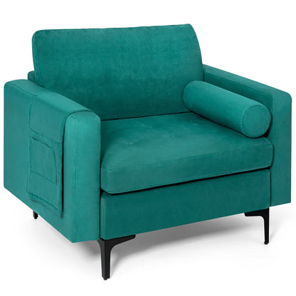 Modular Accent Chair with USB Port & Storage Caddy