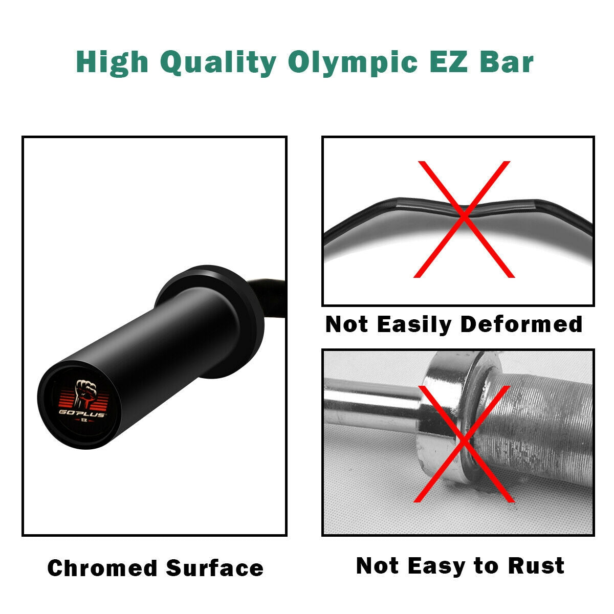 48-Inch Olympic Barbell - 400 lb Capacity Phosphate Steel