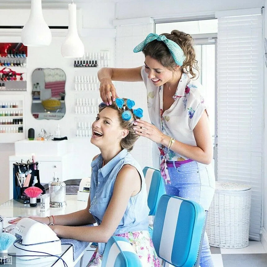 40Pcs Silicone No-Heat Hair Curlers