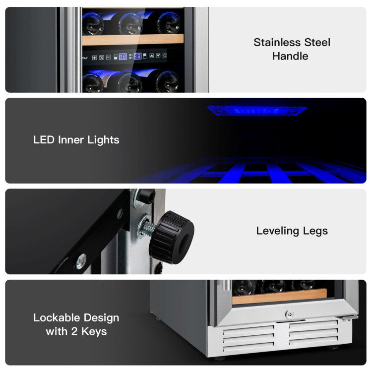 Dual-Zone 30-Bottle Wine Cooler