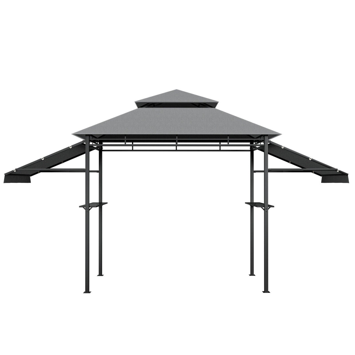 13.5 x 4 Feet Patio BBQ Grill Gazebo Canopy with Dual Side Awnings
