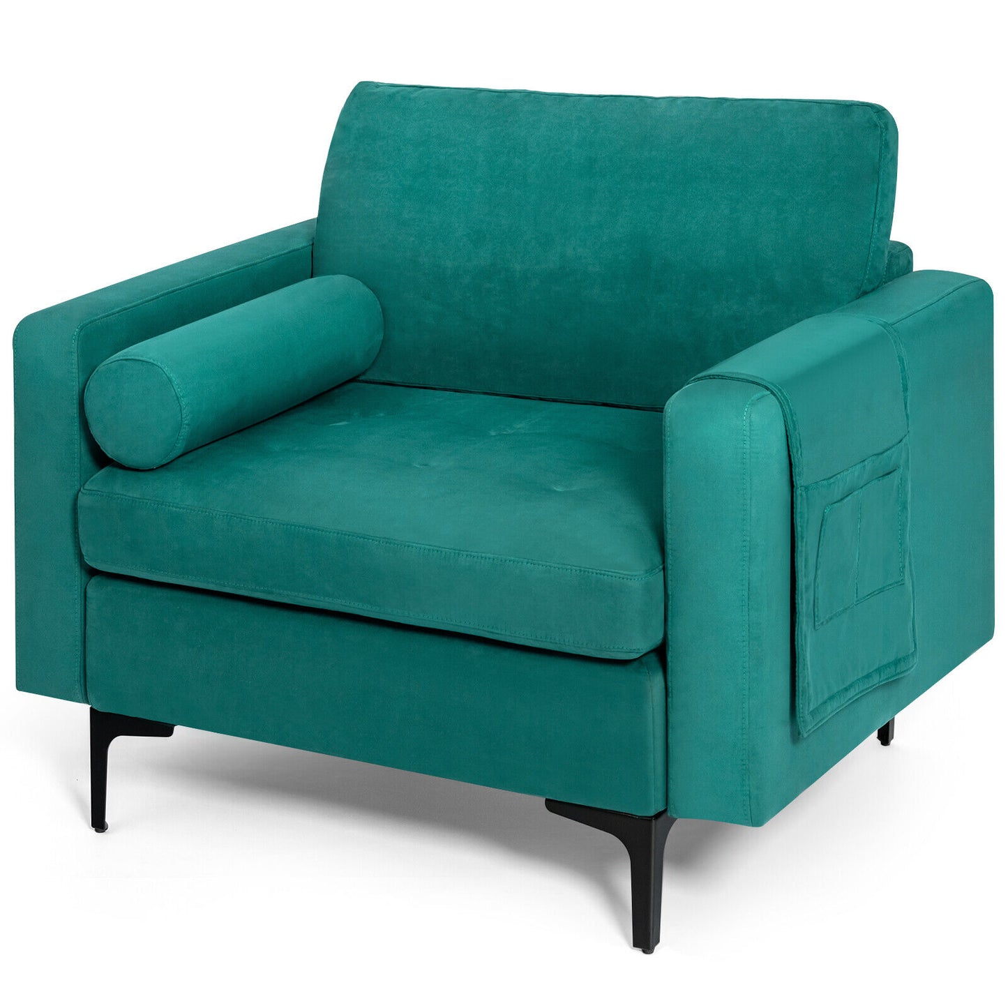 Modular Accent Chair with USB Port & Storage Caddy