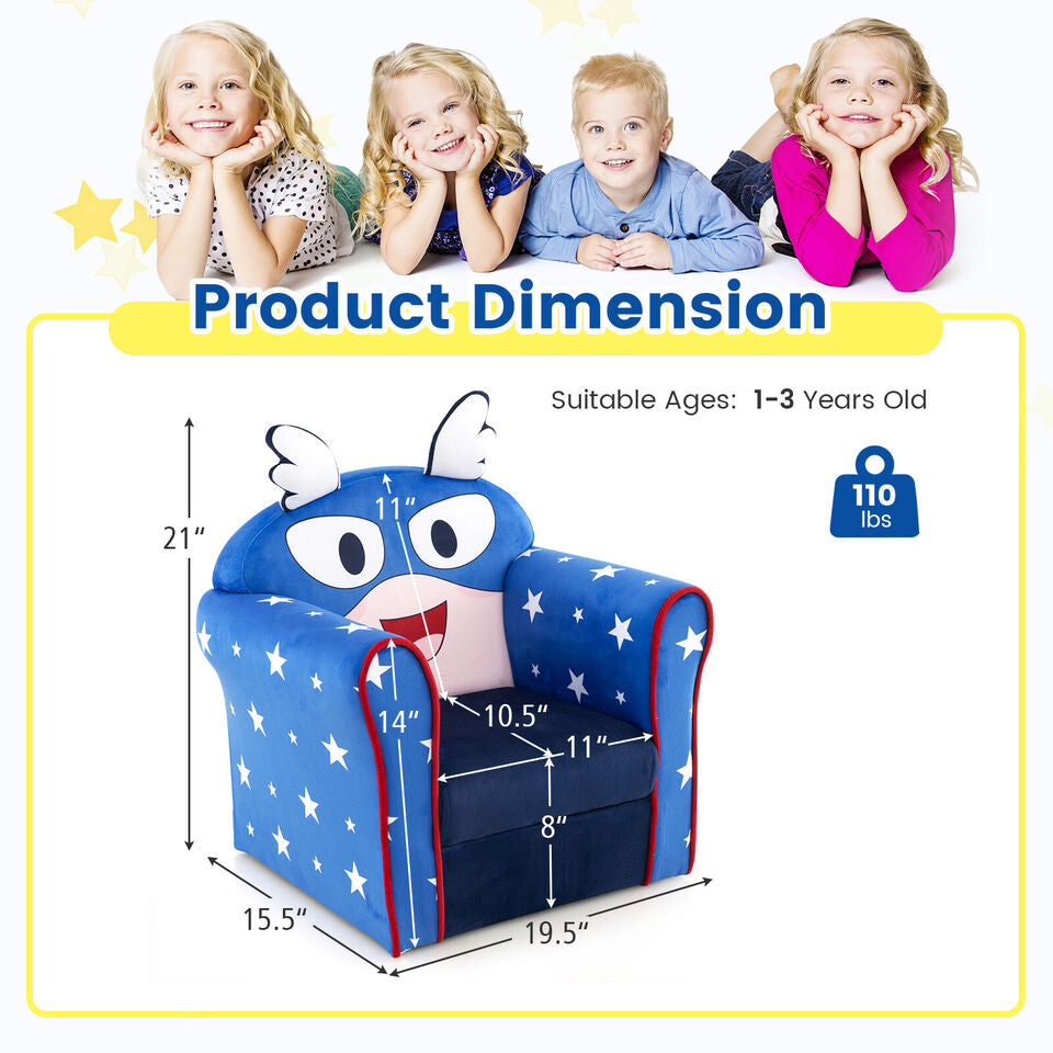 Kids Sofa Chair with Armrests and Thick Cushion