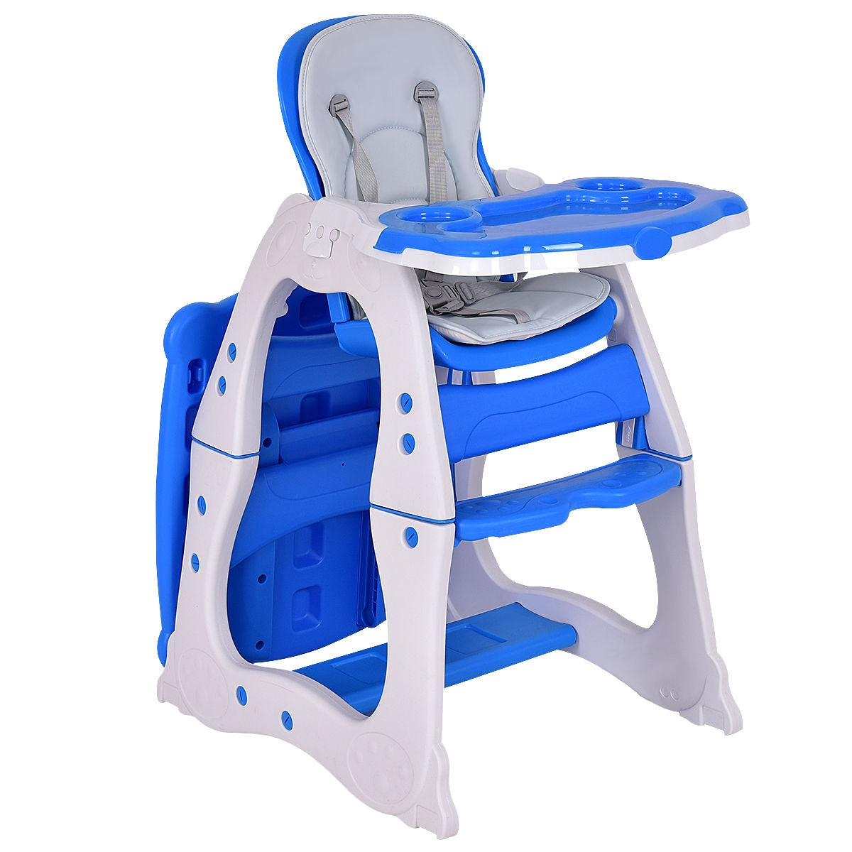 3-in-1 Convertible Baby High Chair with Adjustable Tray
