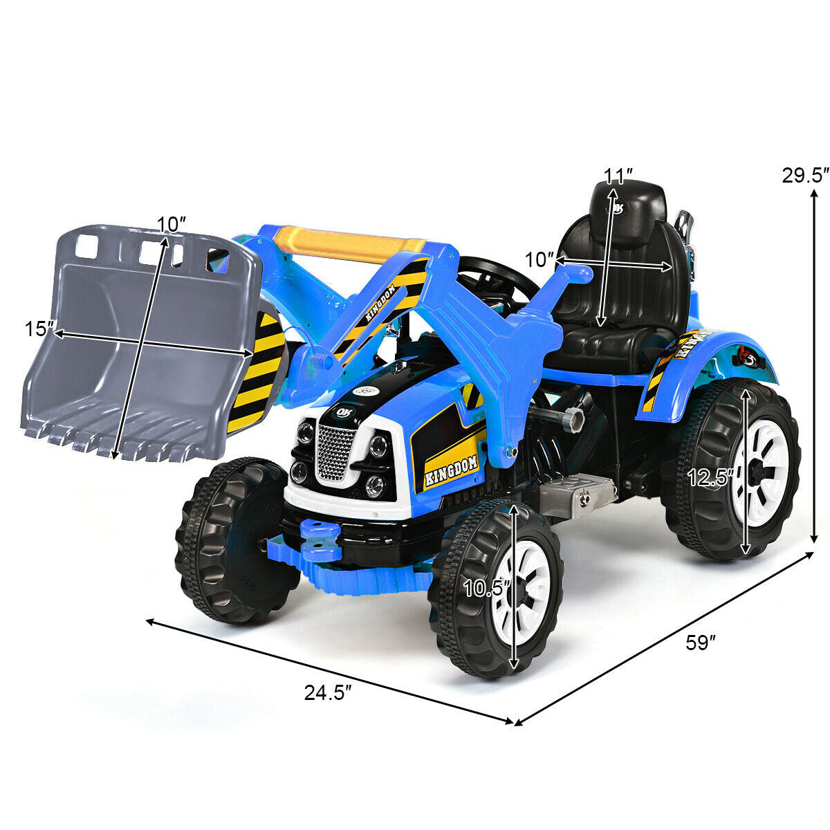 12 V Battery Powered Kids Ride on Dumper Truck