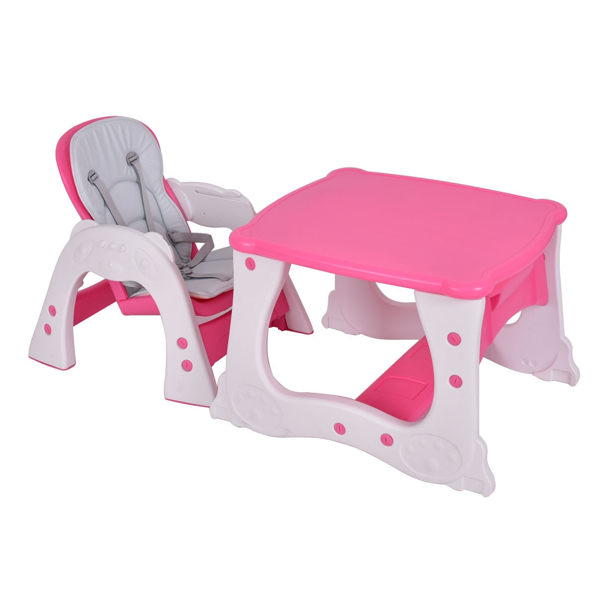 3-in-1 Convertible Baby High Chair with Adjustable Tray