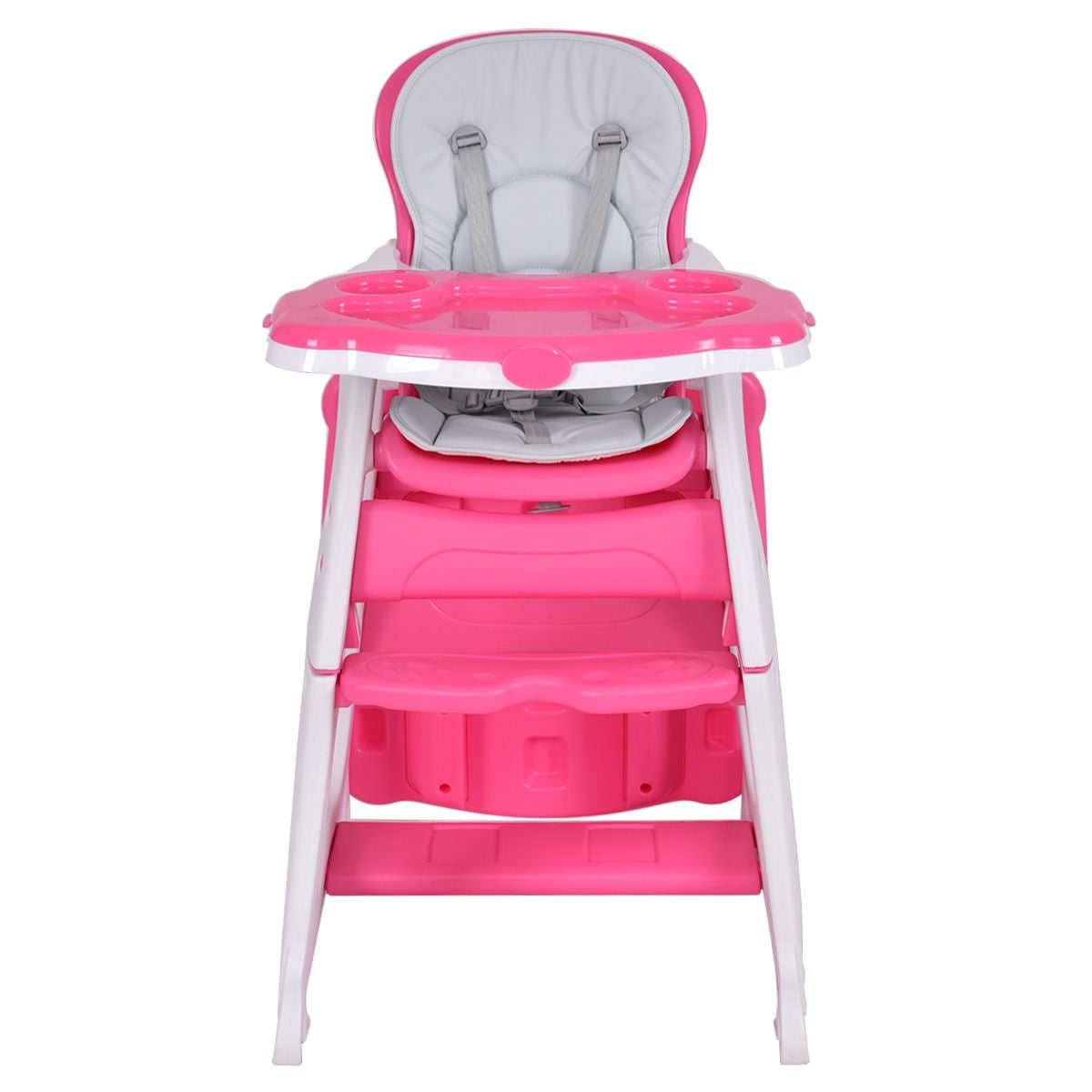 3-in-1 Convertible Baby High Chair with Adjustable Tray