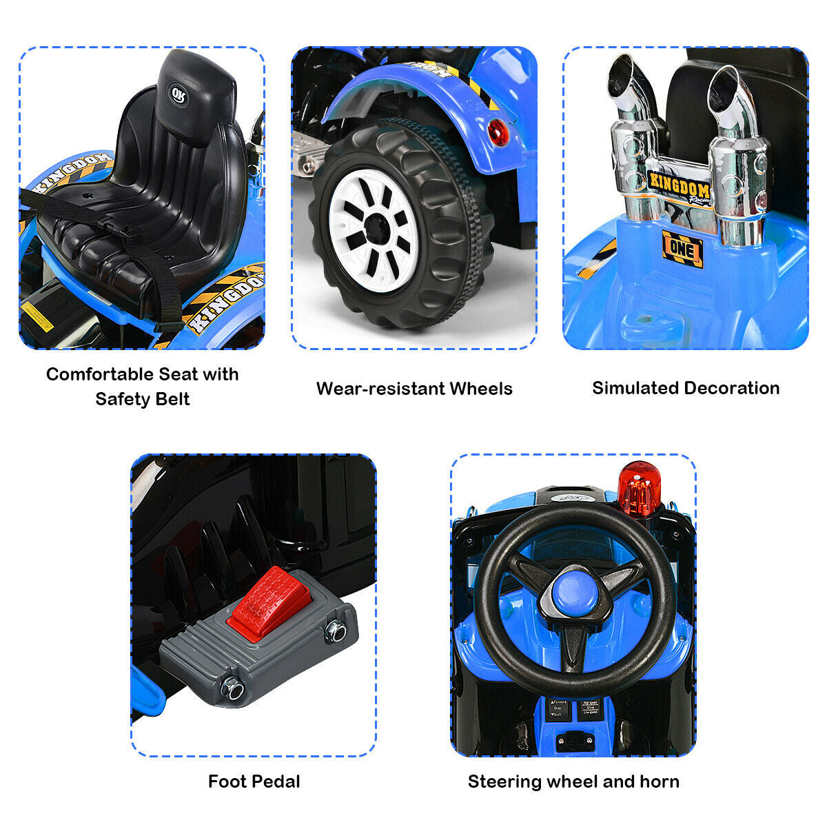 12 V Battery Powered Kids Ride on Dumper Truck
