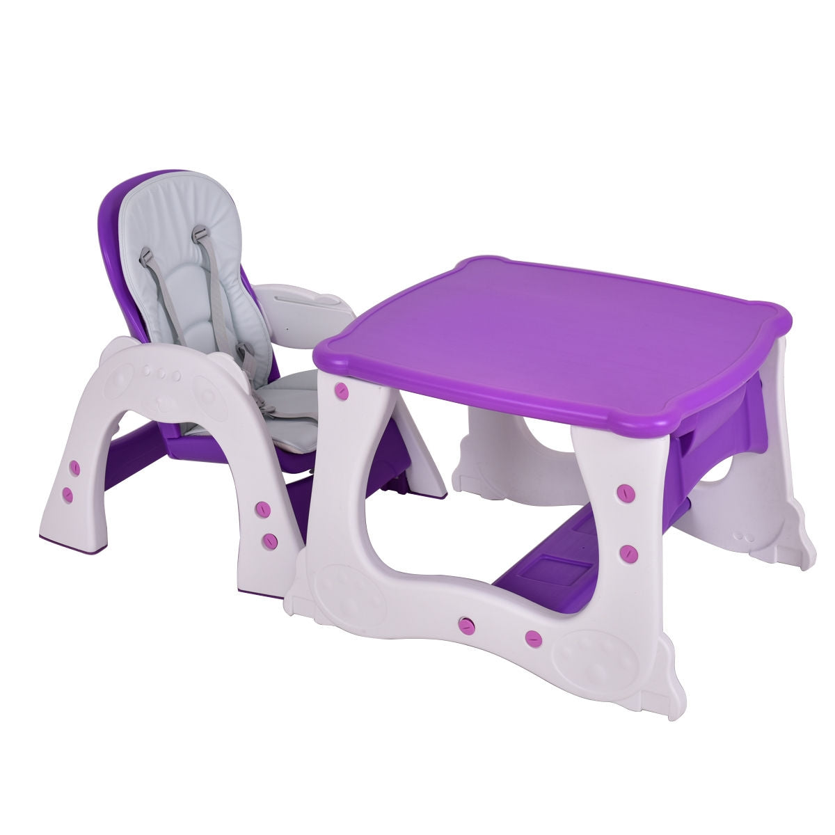 3-in-1 Convertible Baby High Chair with Adjustable Tray