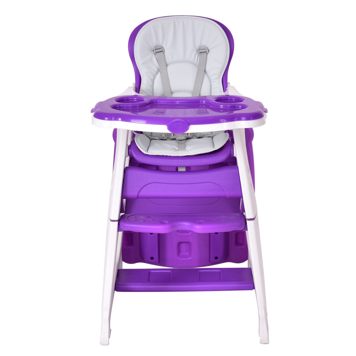 3-in-1 Convertible Baby High Chair with Adjustable Tray