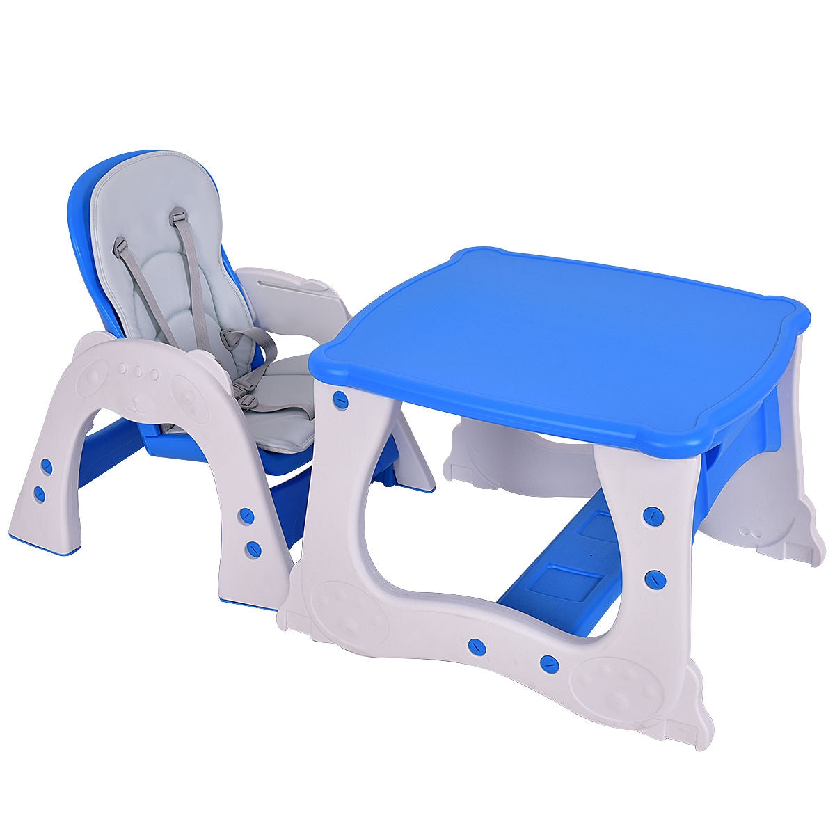 3-in-1 Convertible Baby High Chair with Adjustable Tray