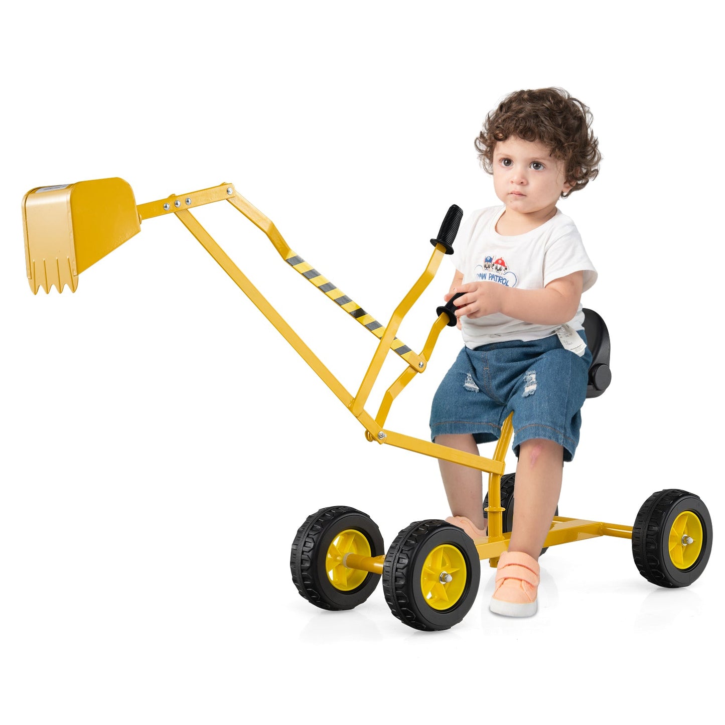 Sand Digger for Kids with 2-Handed Controls and Flexible Shovel