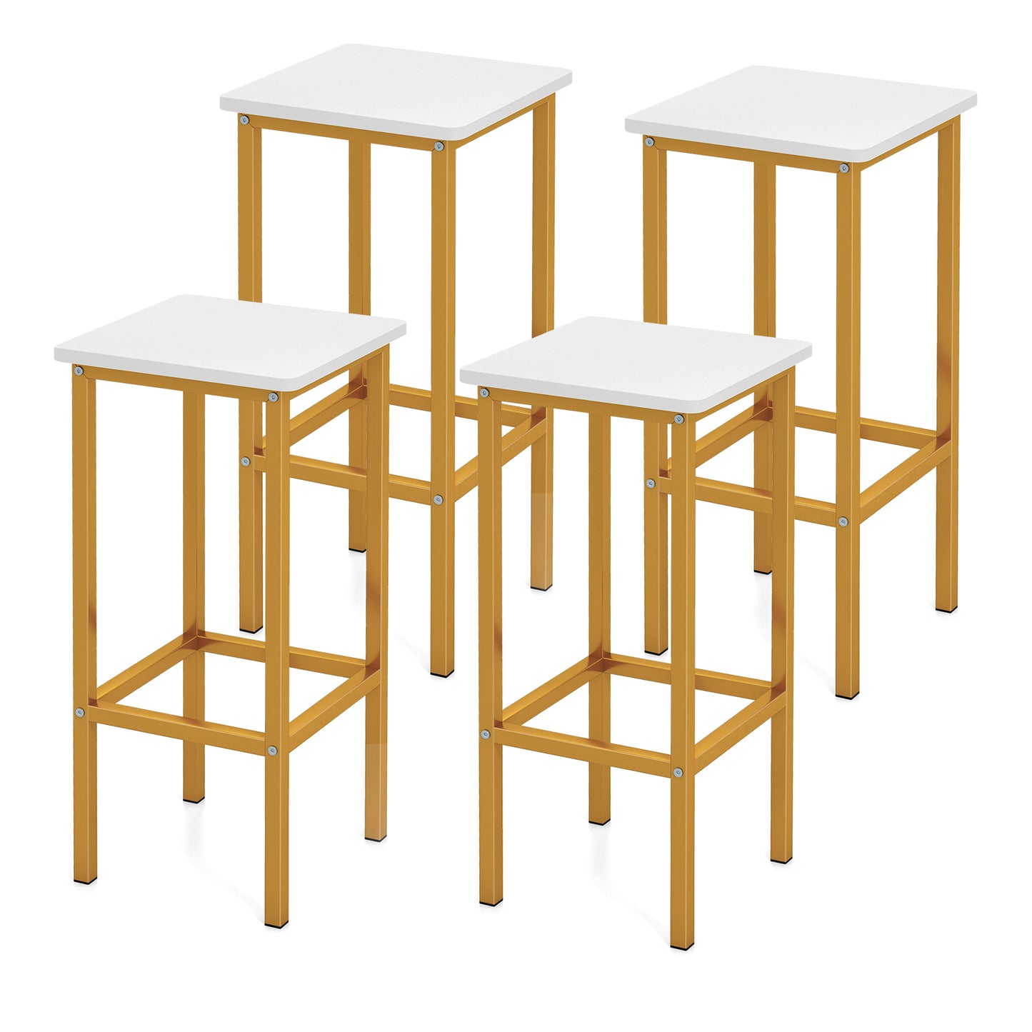 26-Inch Bar Stools with Footrest, Set of 4