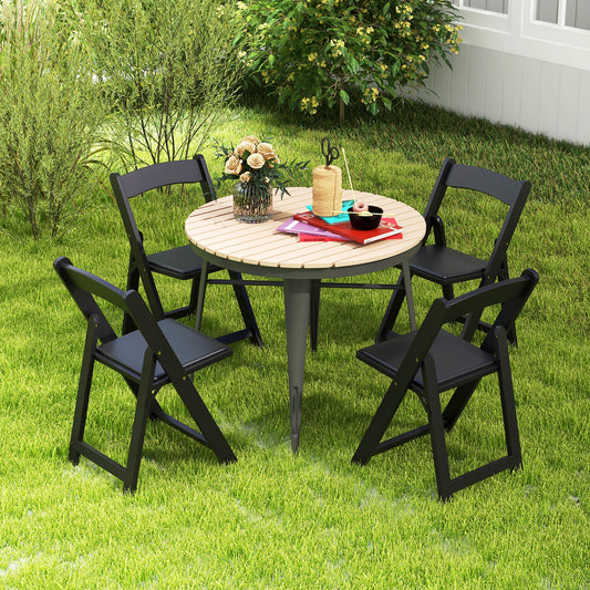 Foldable Dining Chairs Set of 4 with Padded Seats
