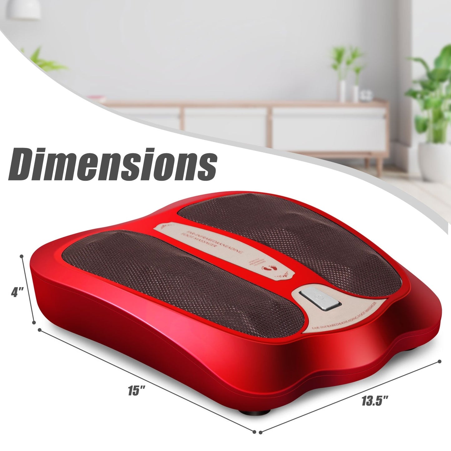 Shiatsu Heated Electric Kneading Foot and Back Massager