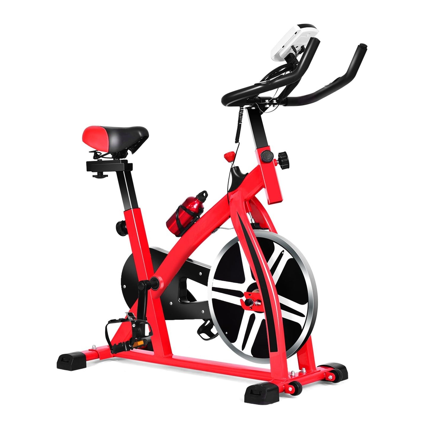 Adjustable Indoor Exercise Bike with 18 lb Flywheel