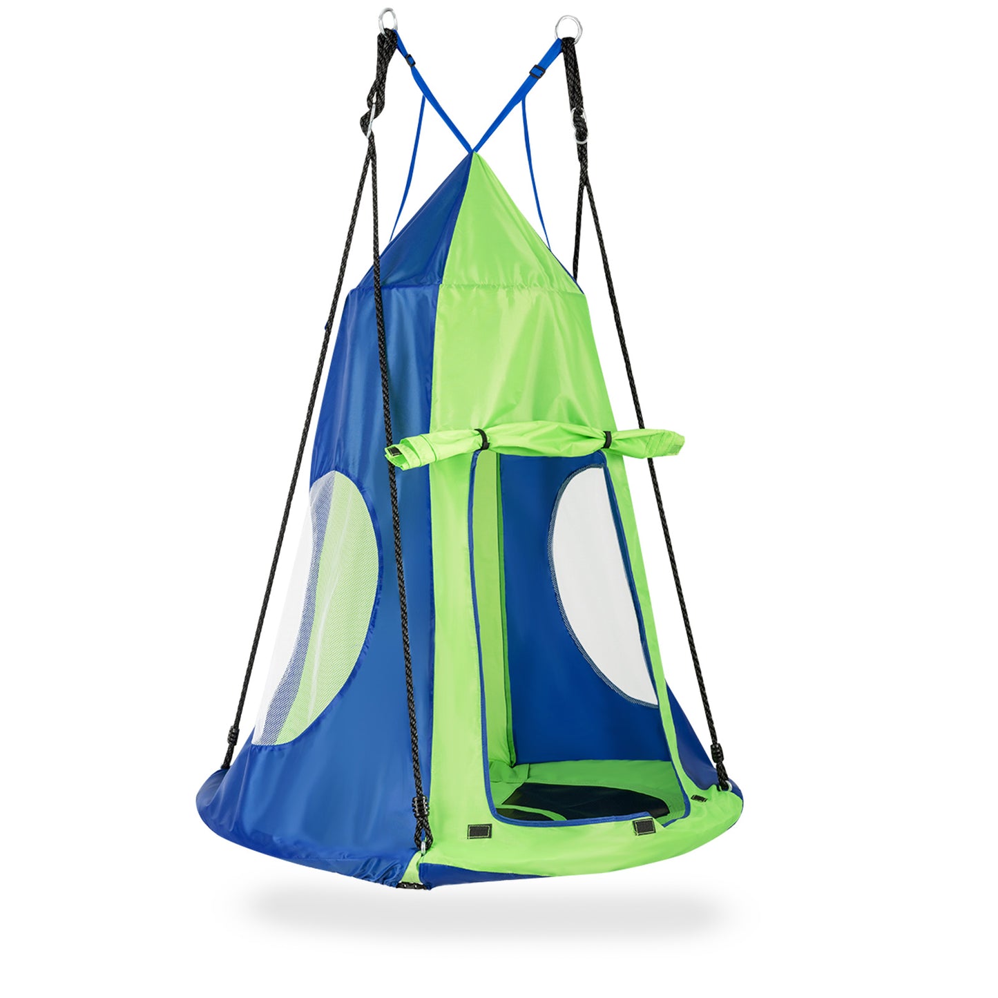 40 Inch Saucer Swing with Detachable Play Tent for Kids