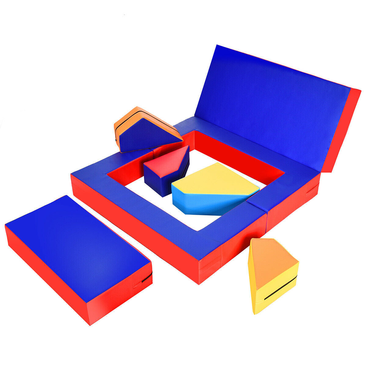 4-in-1 Foam Climbing Playset for Toddlers - 8 Pieces