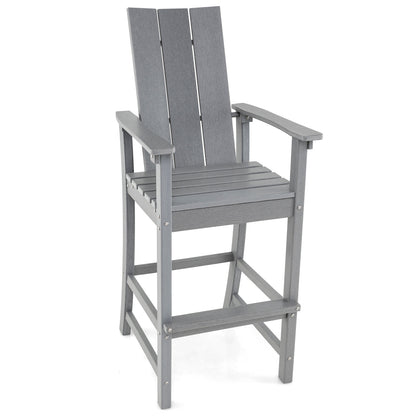 Tall Adirondack Bar Chair with Ergonomic High Back