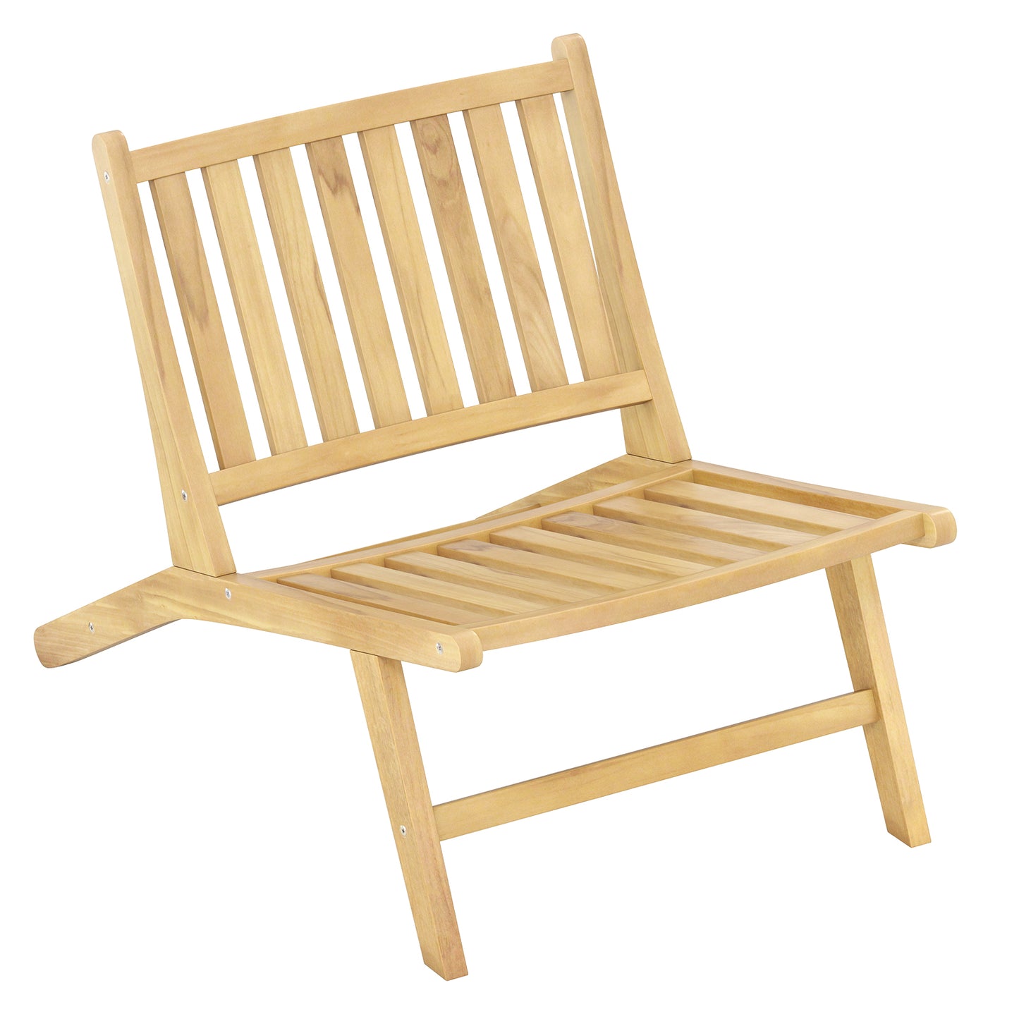 Teak Wood Reclining Adirondack Chair with Adjustable Backrest