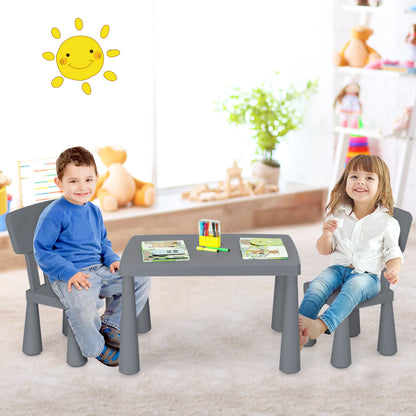 Kids Table and Chair Set - 3 Piece Multi Activity Play Set