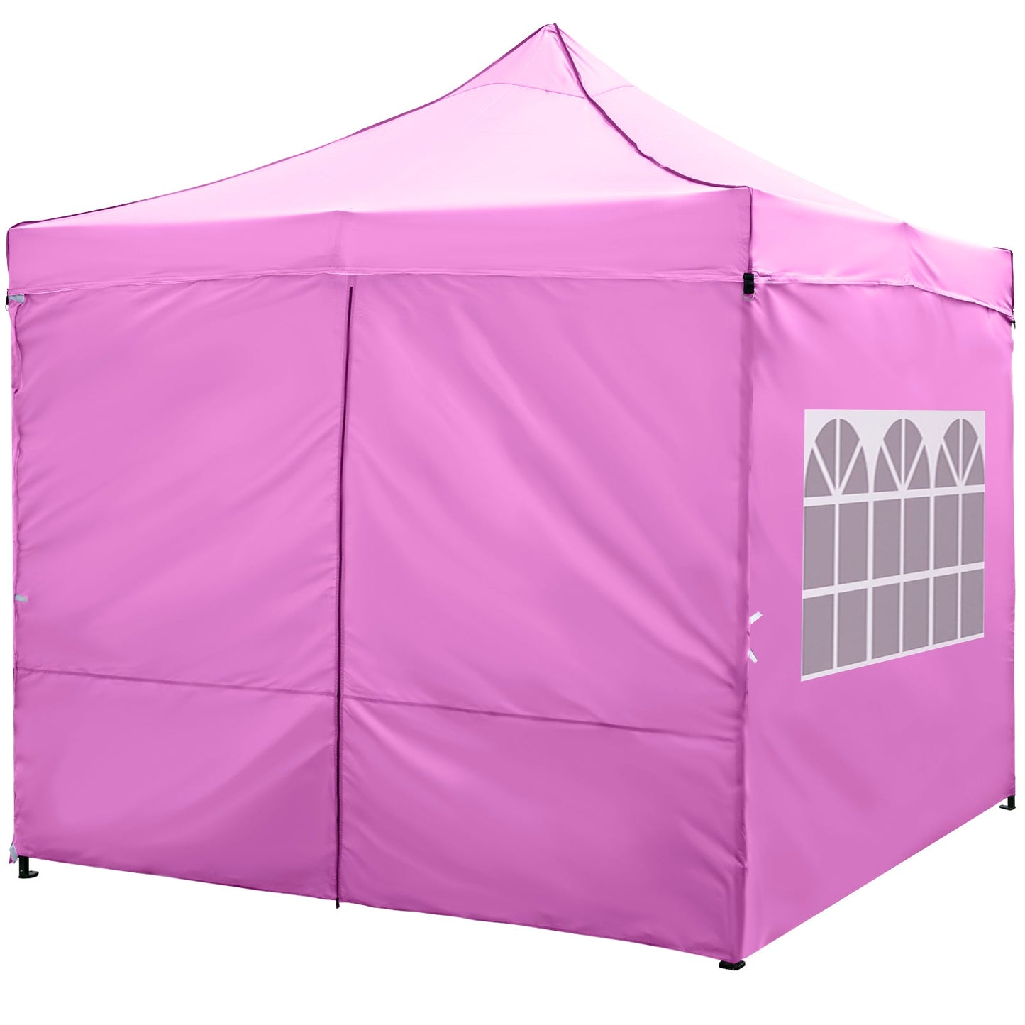 10 x 10 FT Pop up Canopy Tent with 4 Removable Sidewalls and Wheeled Bag