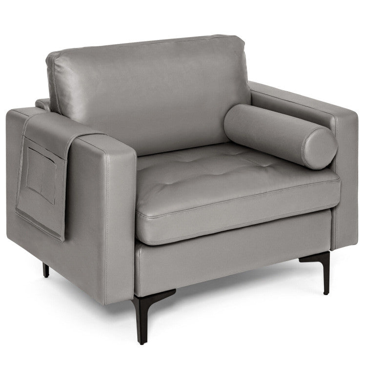 3-Piece Living Room Set with Sofa, Chair & Floor Lamp