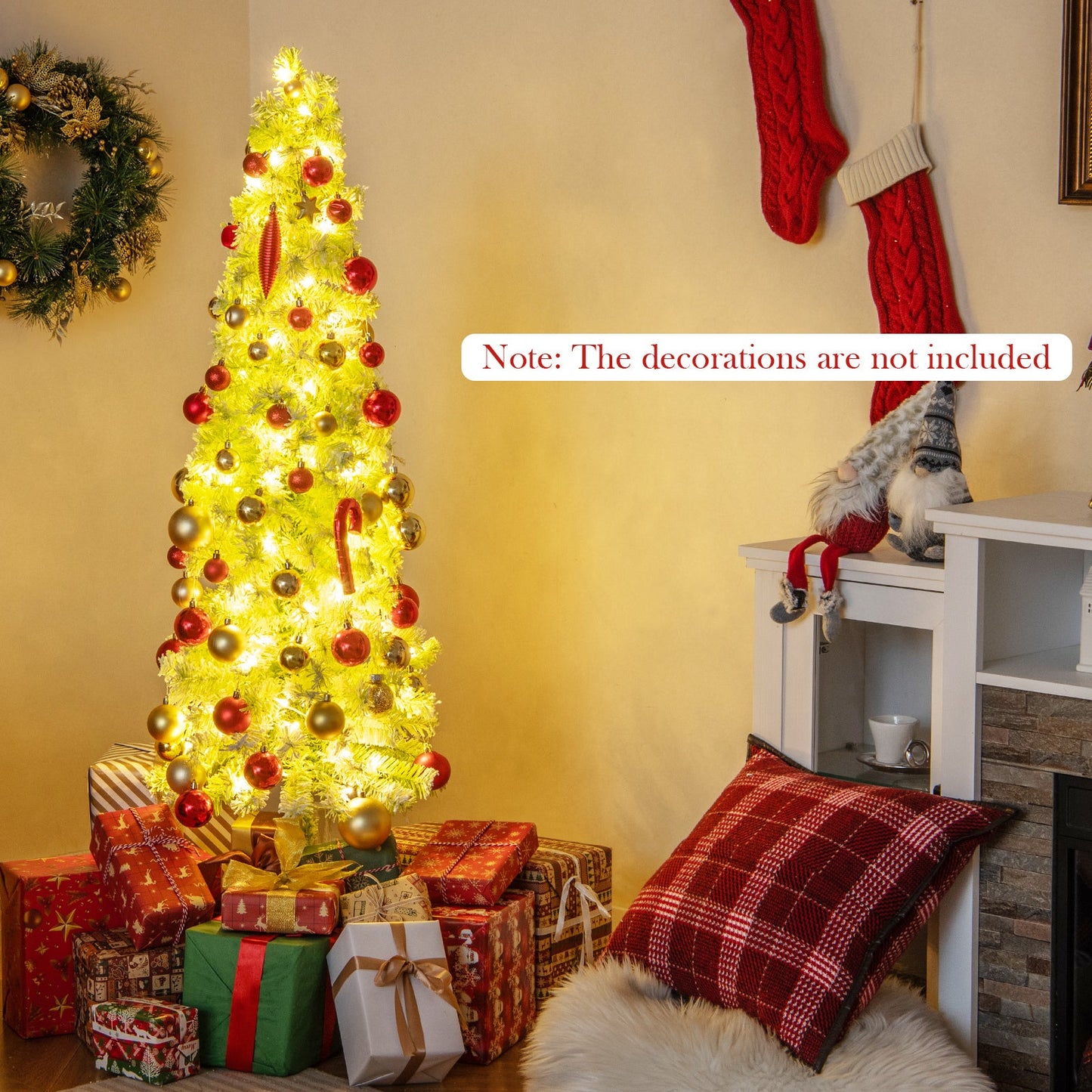 5/6/7 FT Whimsical Christmas Tree with Bendable Top and 216/290/366 Branch