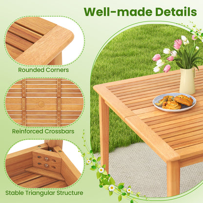 5-Piece Patio Dining Set with Square Table and 4 Chairs