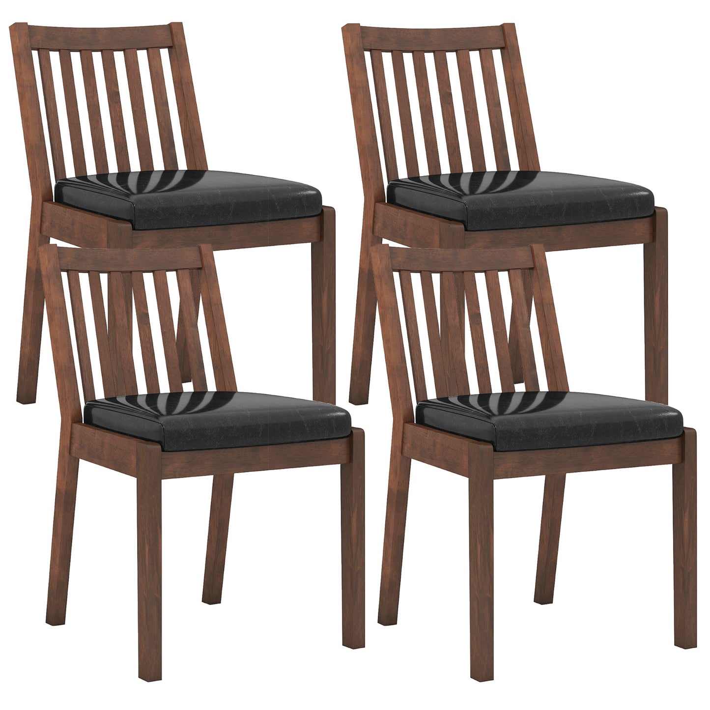 Upholstered Dining Chairs Set of 4 with Padded Seats