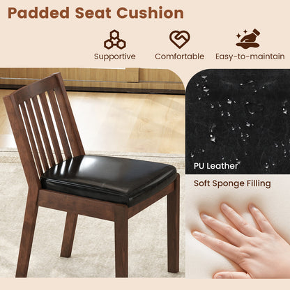 Upholstered Dining Chairs Set of 4 with Padded Seats