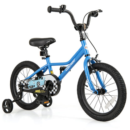16 Inch Kids Bike Navy with Helmet Protective Set