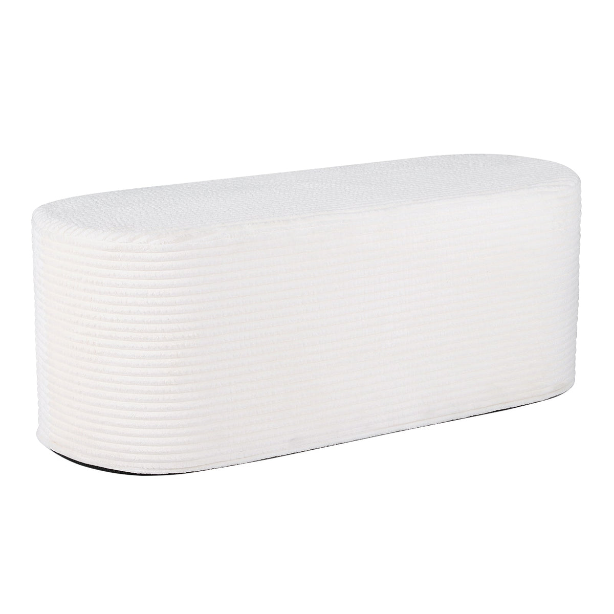 Upholstered Ottoman Bench with High-Density Sponge-Beige