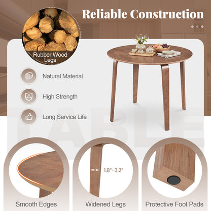 3-Piece Dining Set with Padded Chairs and Round Table