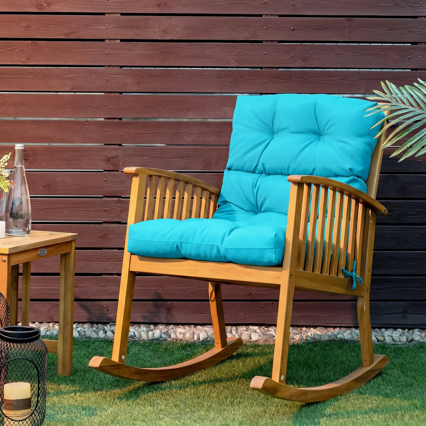 High Back Chair Cushion Set of 2 with Adjustable Height