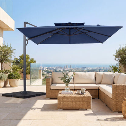 10 FT Cantilever Patio Umbrella with 220 LBS Base