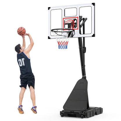 Portable Basketball Hoop Adjustable 4.9-10 Feet with Base