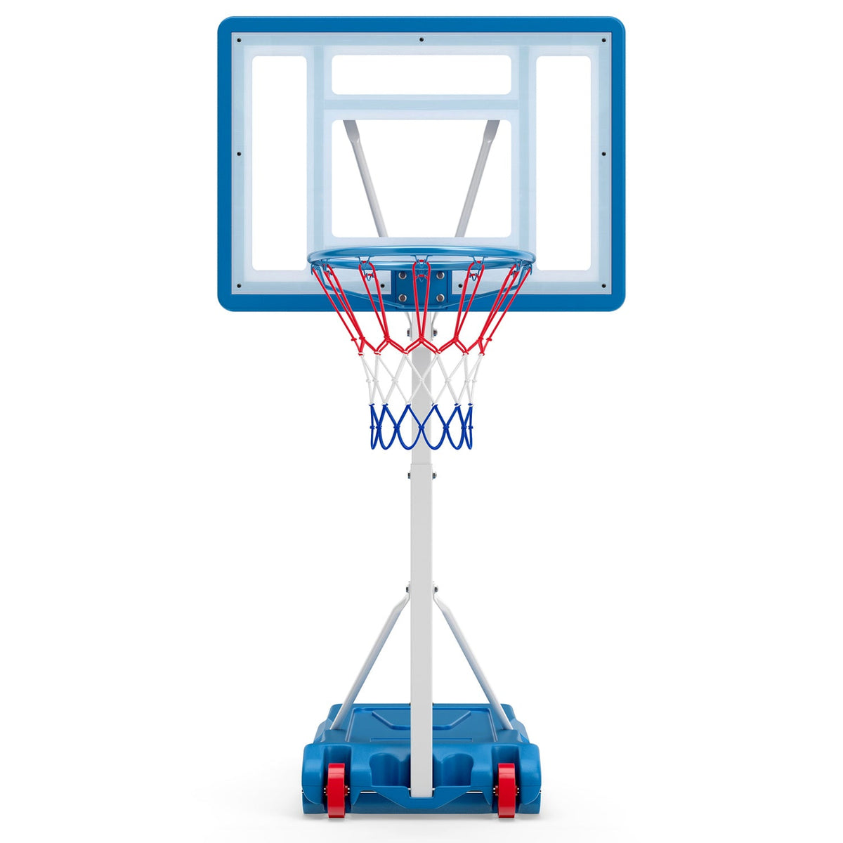 Adjustable Pool Basketball Hoop with Shatterproof Backboard
