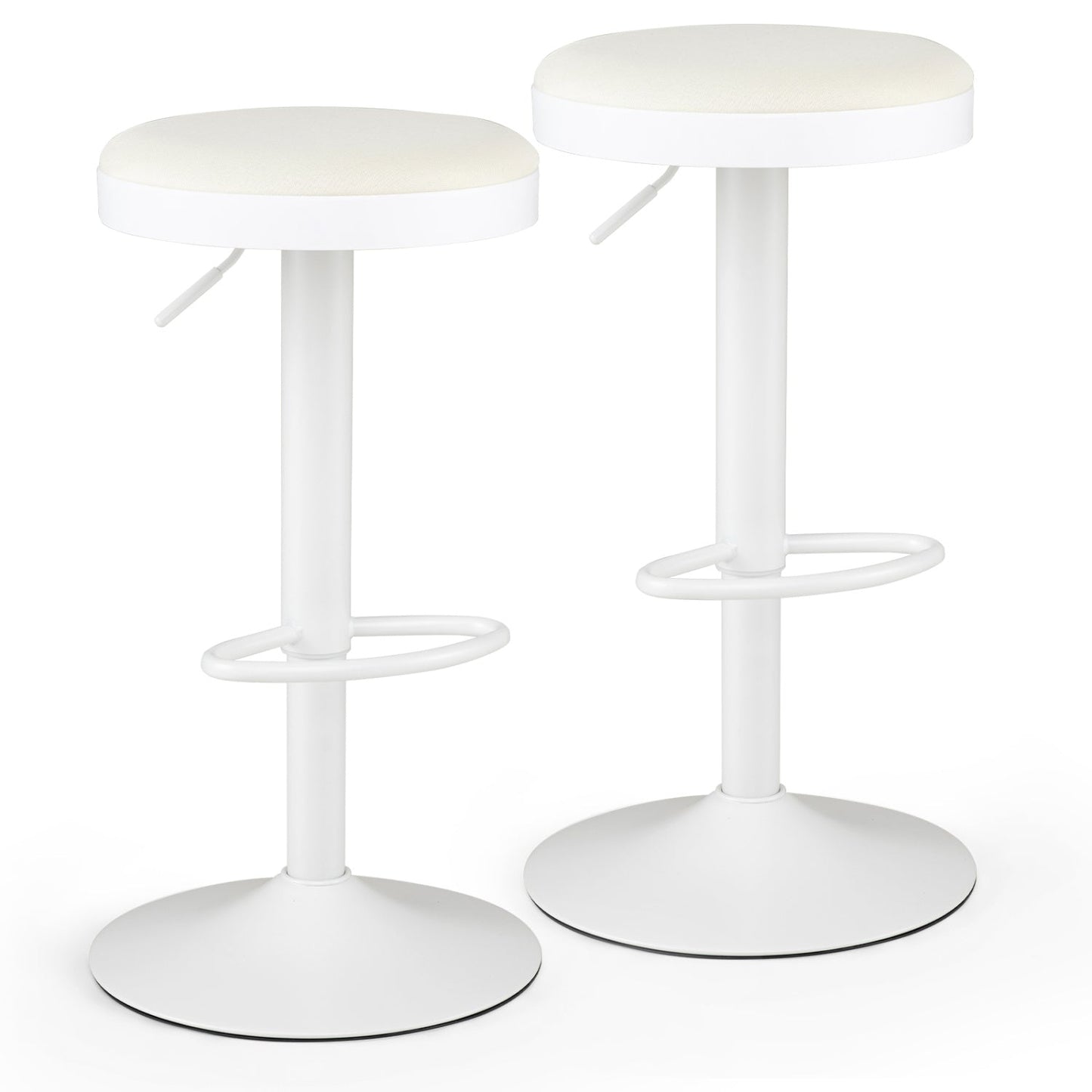 Adjustable Bar Stools Set of 2 with Padded Seat