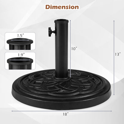 Round Umbrella Base 24 lbs with Adjustable Knob