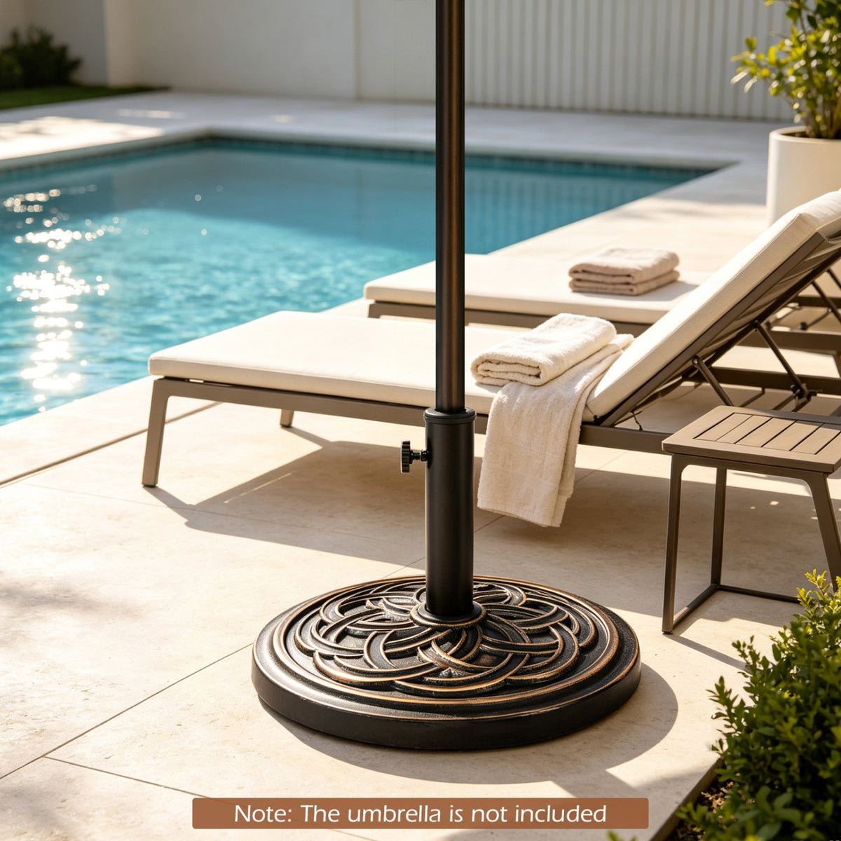 Round Umbrella Base 24 lbs with Adjustable Knob