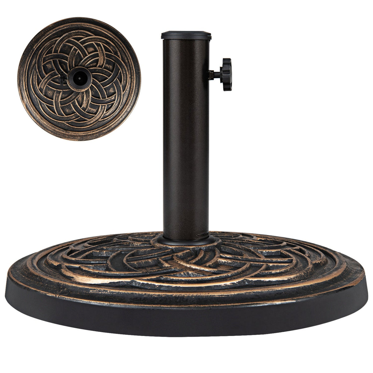Round Umbrella Base 24 lbs with Adjustable Knob