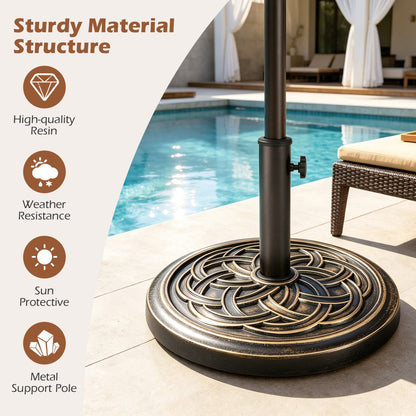 Round Umbrella Base 24 lbs with Adjustable Knob
