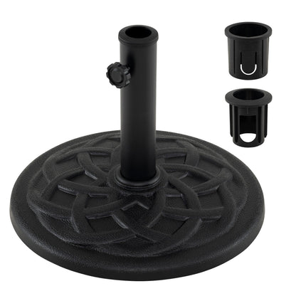 Patio Umbrella Base 20 lbs Round with Dual Pole Adapters