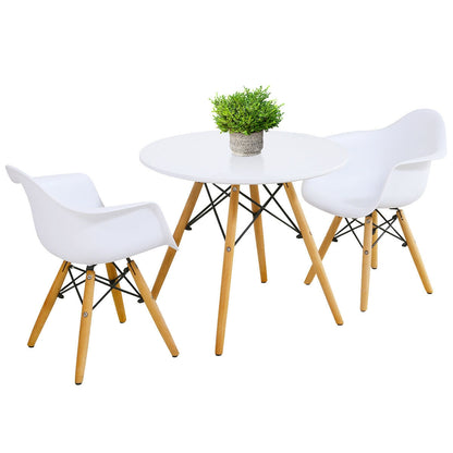 Kids Round Table and Chair Set - 3 Piece Modern Furniture