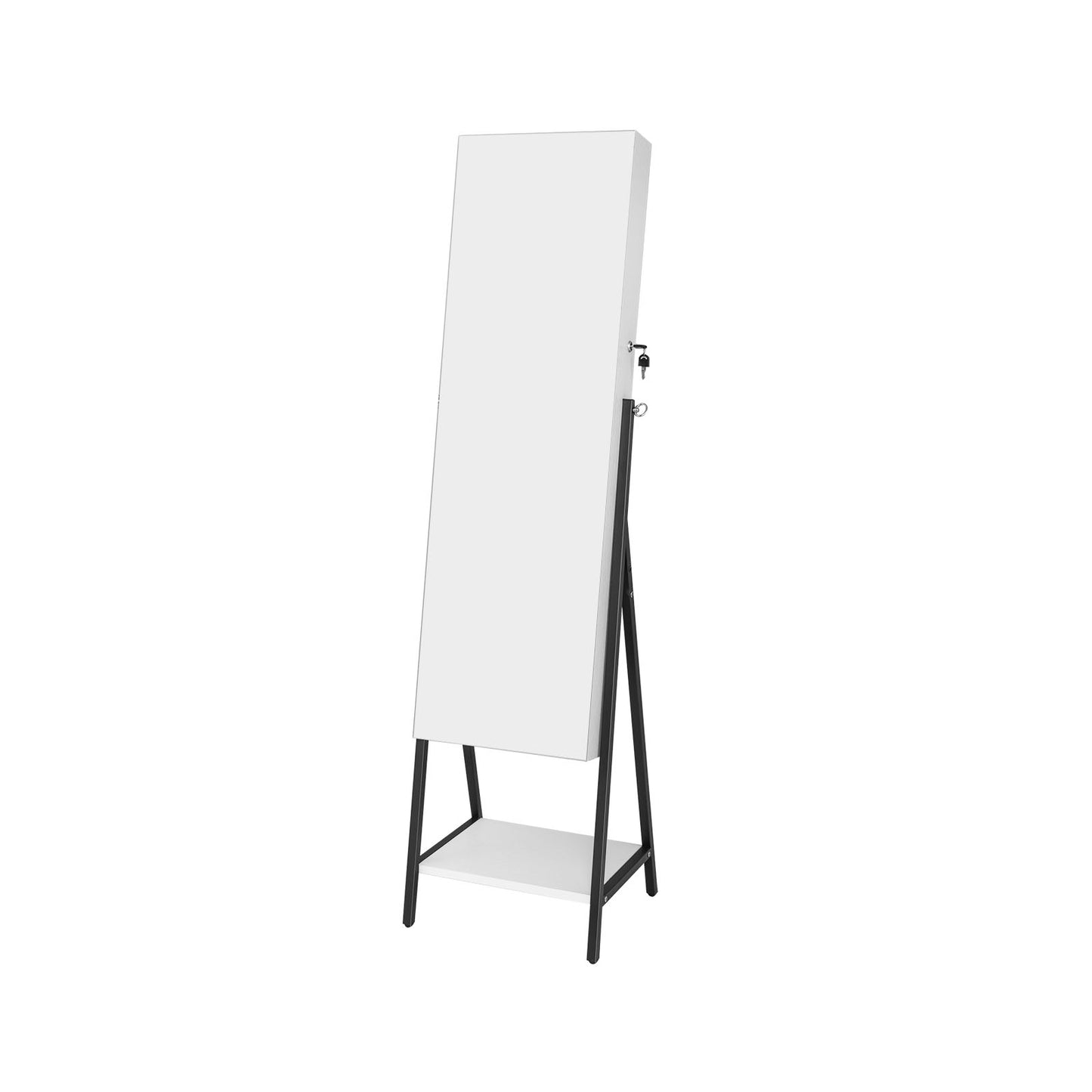 Jewelry Armoire with Full-Length Mirror and LED Lights