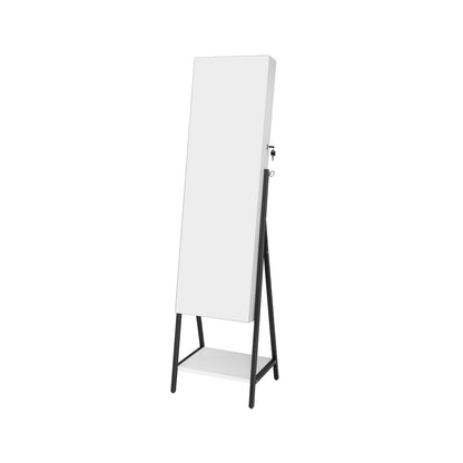 Jewelry Armoire with Full-Length Mirror and LED Lights