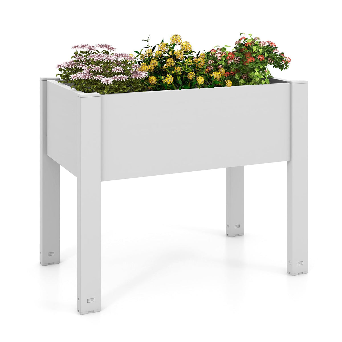 53L Raised Bed Grow Box Self-Watering Planter Box Stand with Water Level Monitor