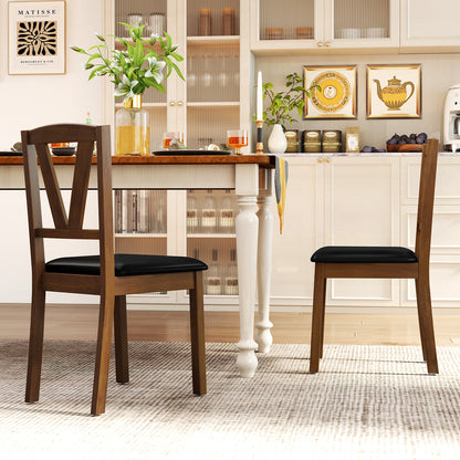 Dining Chairs Set of 2 with PU Leather Upholstery