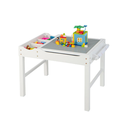 Kids Multi-Activity Play Table with Storage & Paper Roll